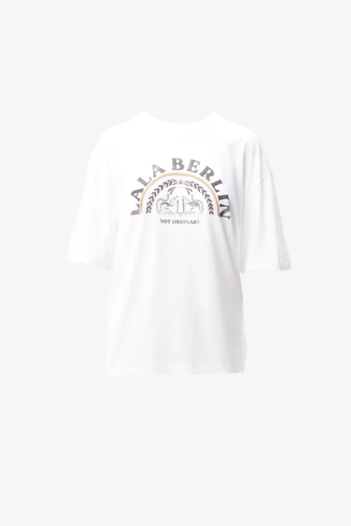 Lala Berlin T-Shirt Celia Cotton Not Ordinary White