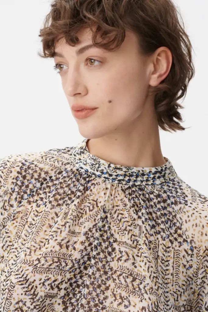 Lala Berlin Top Talvi Viscose Heritage Star Vanilla