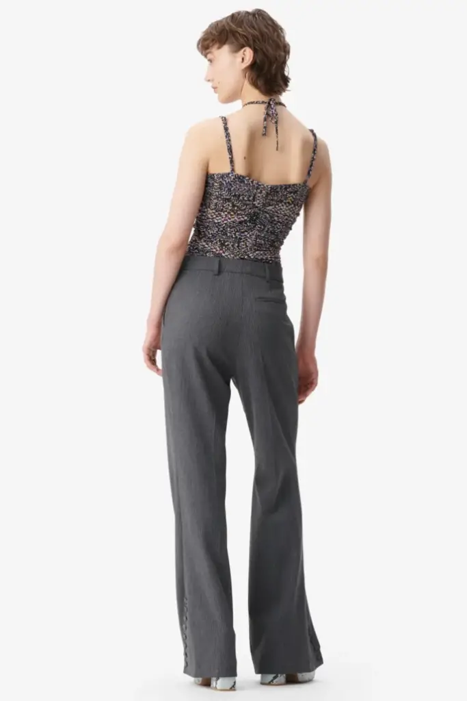 Lala Berlin Top Tamiki Viscose Mix Heritage Star Black