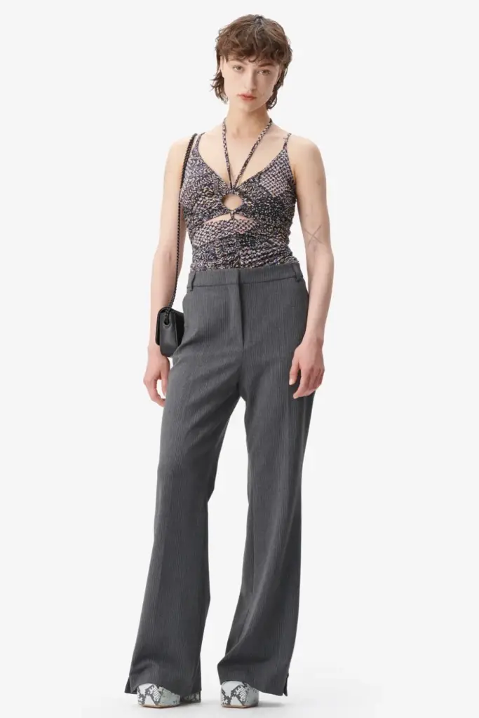 Lala Berlin Top Tamiki Viscose Mix Heritage Star Black