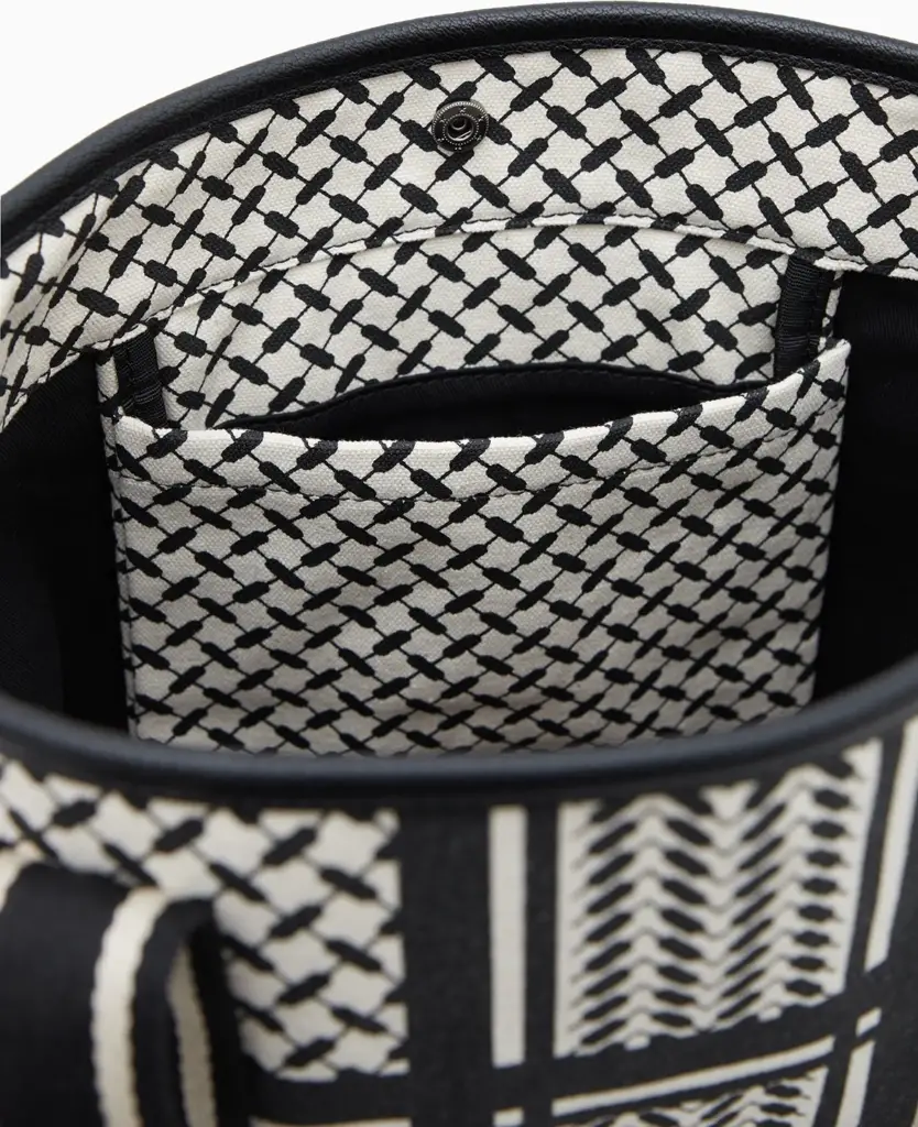 Lala Berlin Tote Carmela 2.0 Canvas Heritage Stripe Black