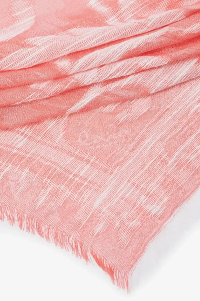 Lala Berlin Triangle Alvid Viscose Mix Flower Fountain Pink