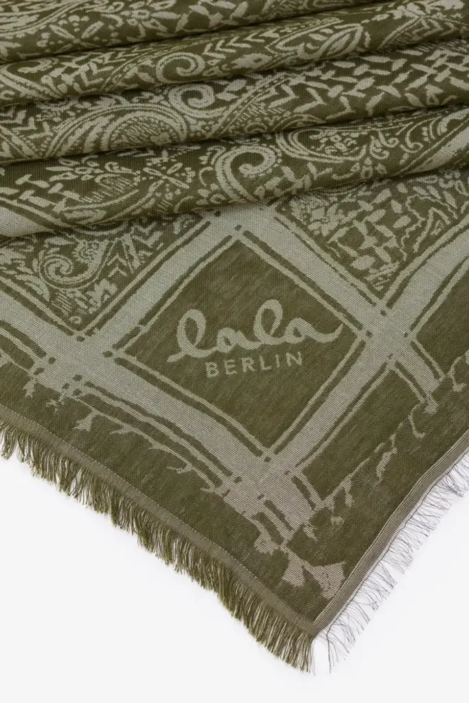 Lala Berlin Triangle Amalin Viscose Mix Maze Garden Olive