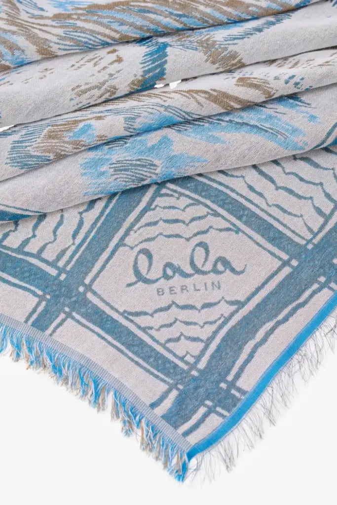 Lala Berlin Triangle Amalino Cotton Mix Paisley Park Blue