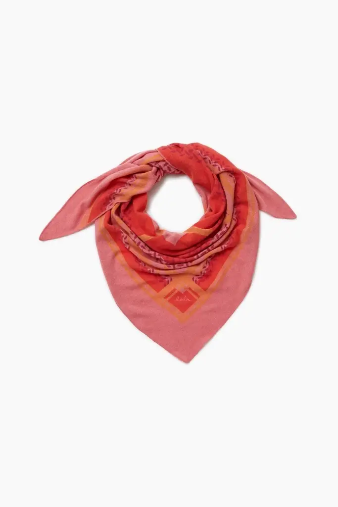 Lala Berlin Triangle Double Heritage Cashmere Rosa/orange