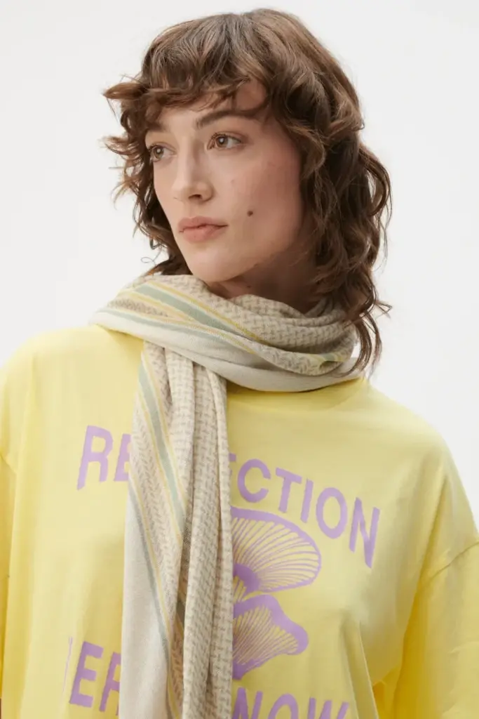 Lala Berlin Triangle Heritage Double Cashmere Egret Flip