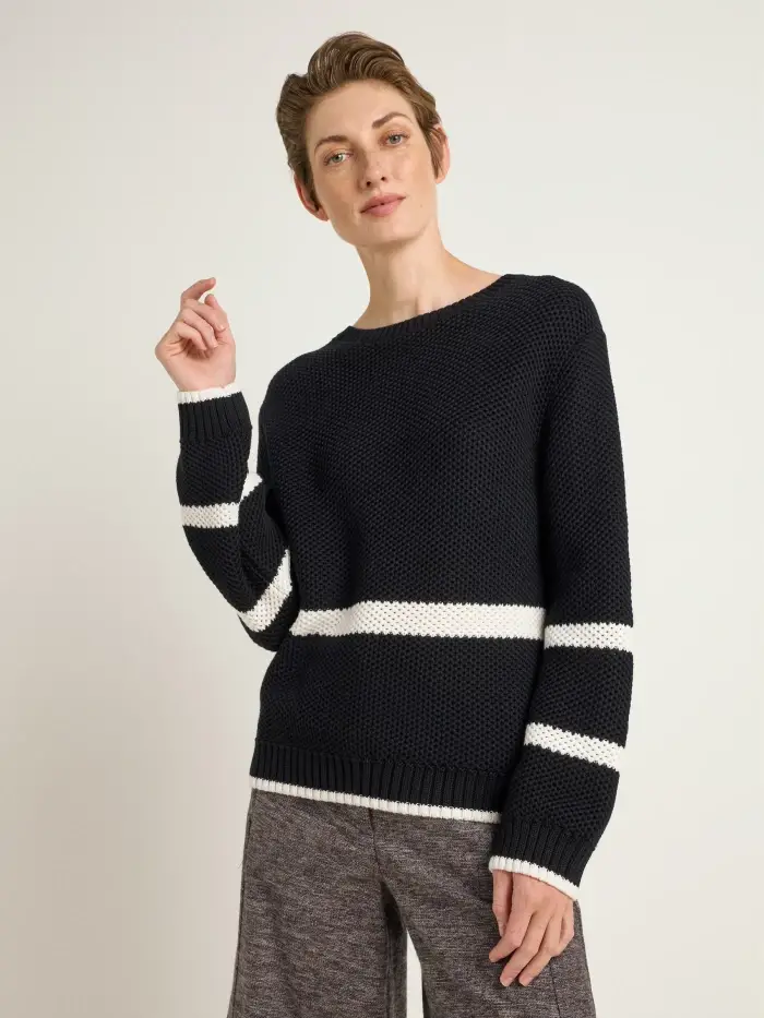 Lanius Blockstreifen Pullover (GOTS)
