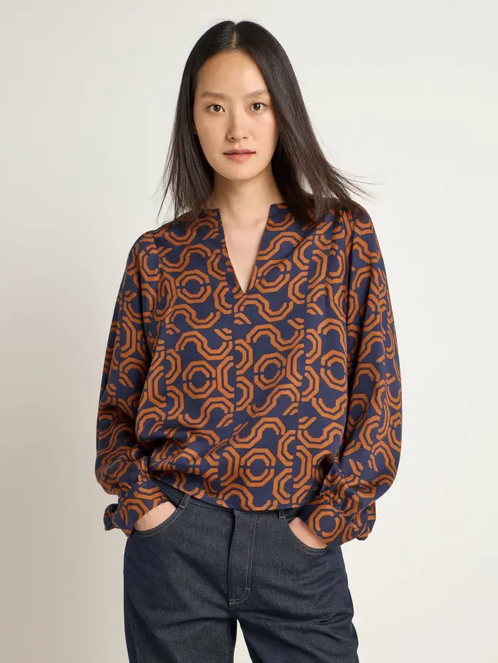 Lanius Bluse mit Kräuseln