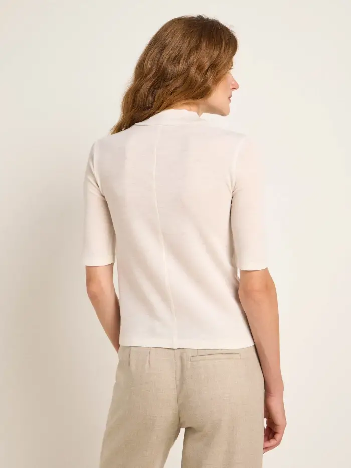 Lanius Halbarmshirt Mit Stehkragen (GOTS)