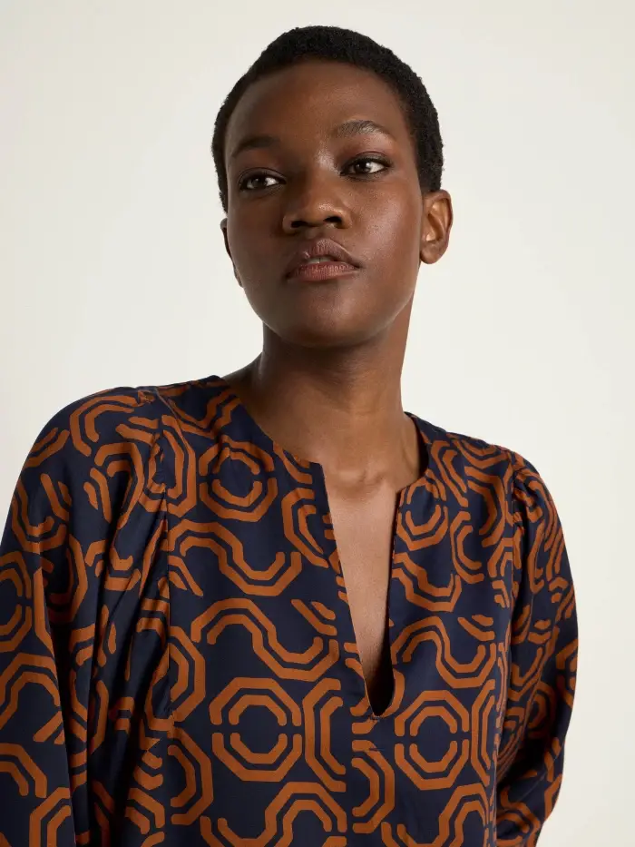 Lanius Kleid Mit Kräuseln