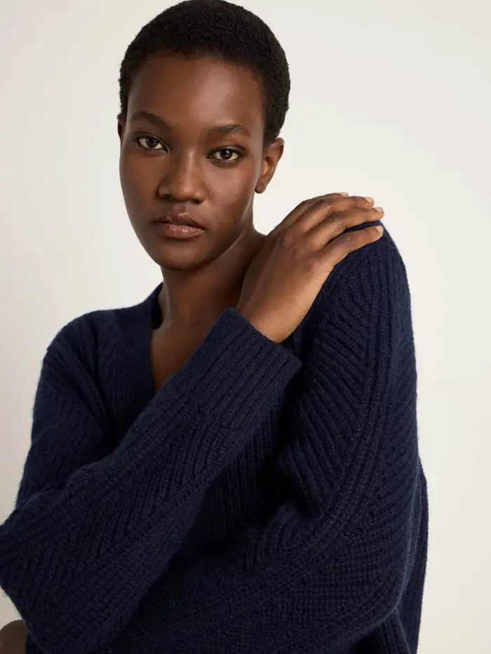 Lanius Lange Strickjacke (GOTS)