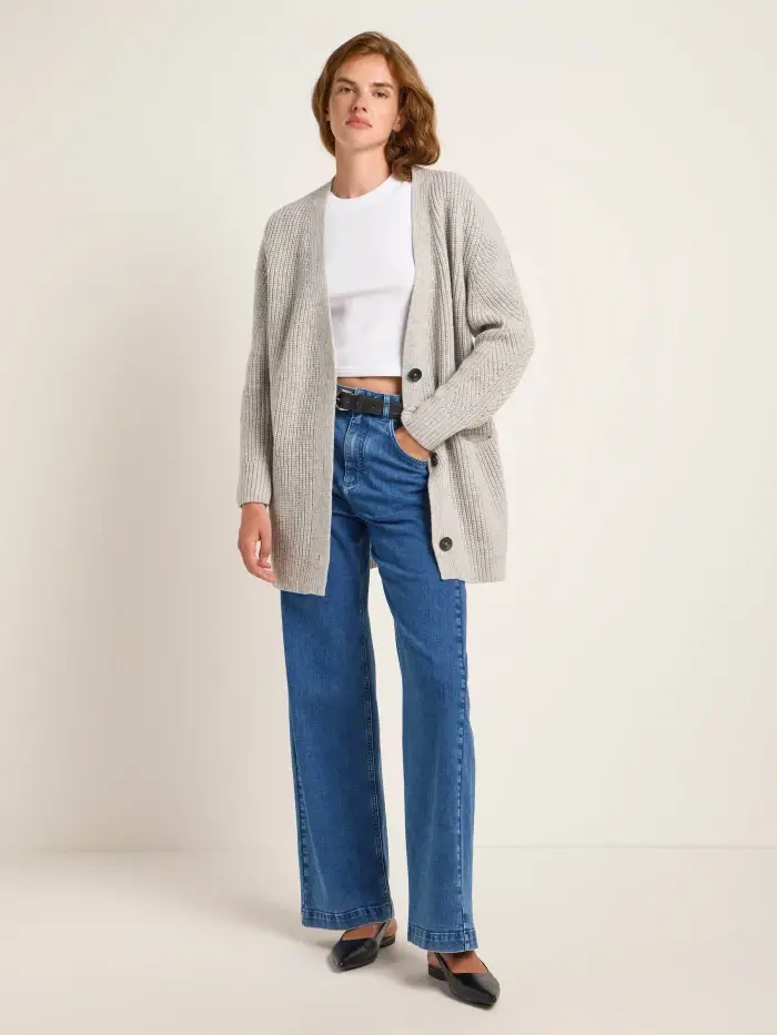 Lanius Lange Strickjacke (GOTS)