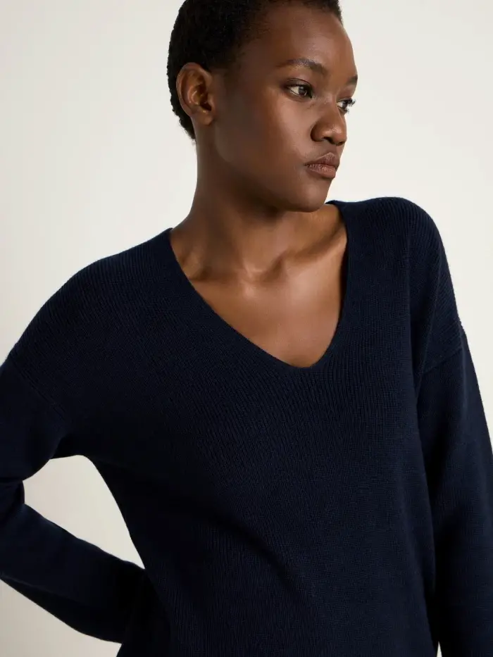 Lanius Pullover Mit V-Ausschnitt (GOTS)