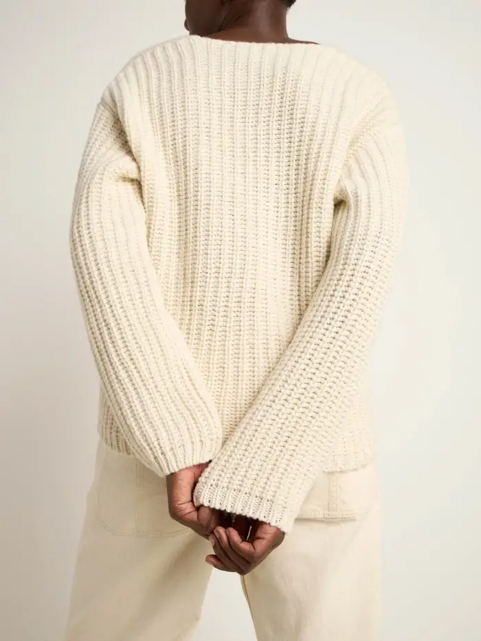 Lanius Pullover Mit V-Ausschnitt (GOTS)