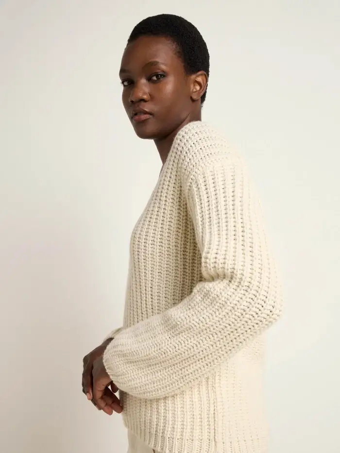 Lanius Pullover mit V-Ausschnitt (GOTS)