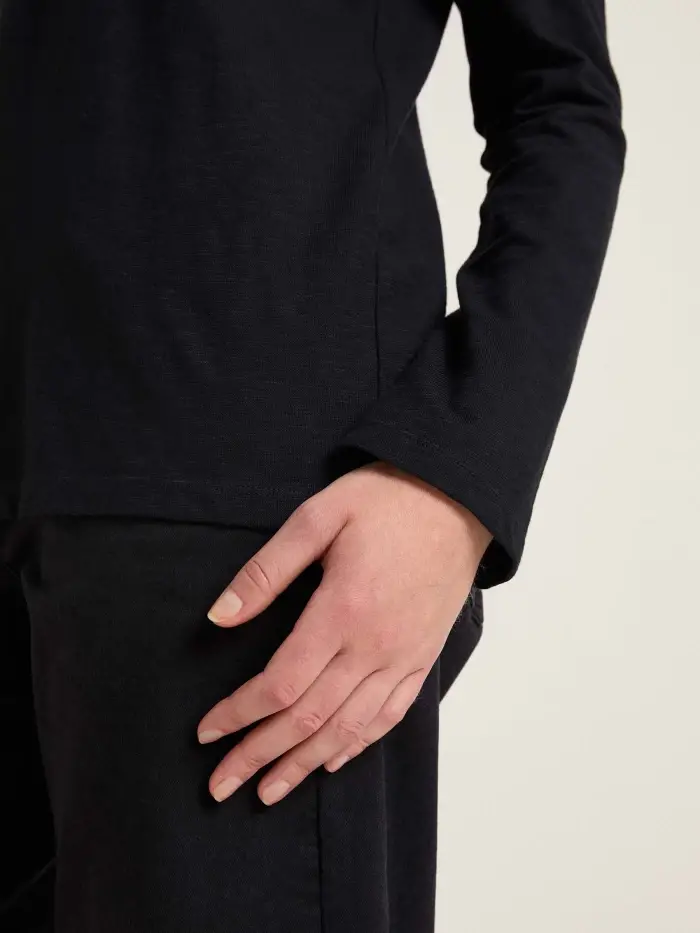 Lanius Shirt Mit V-Ausschnitt (GOTS)