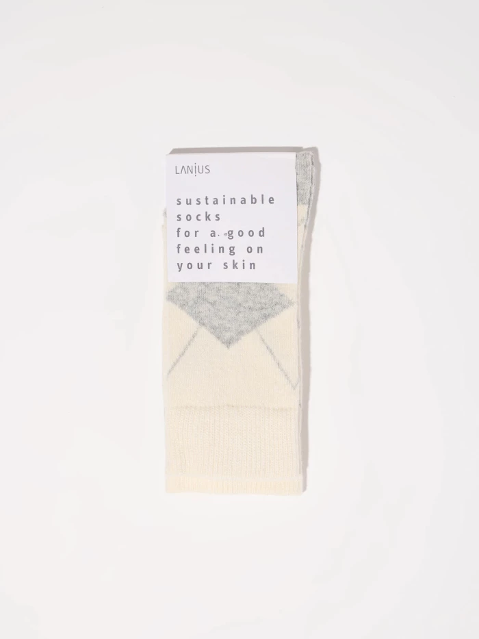 Lanius Socken mit Rauten (GOTS)