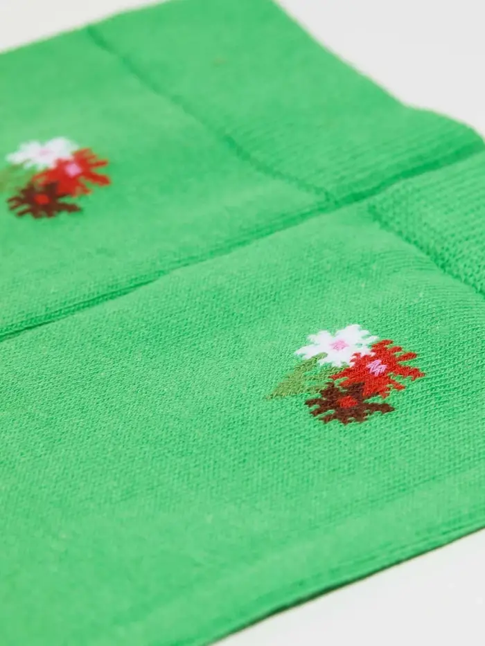 Lanius Socken Mit Stickerei (GOTS)