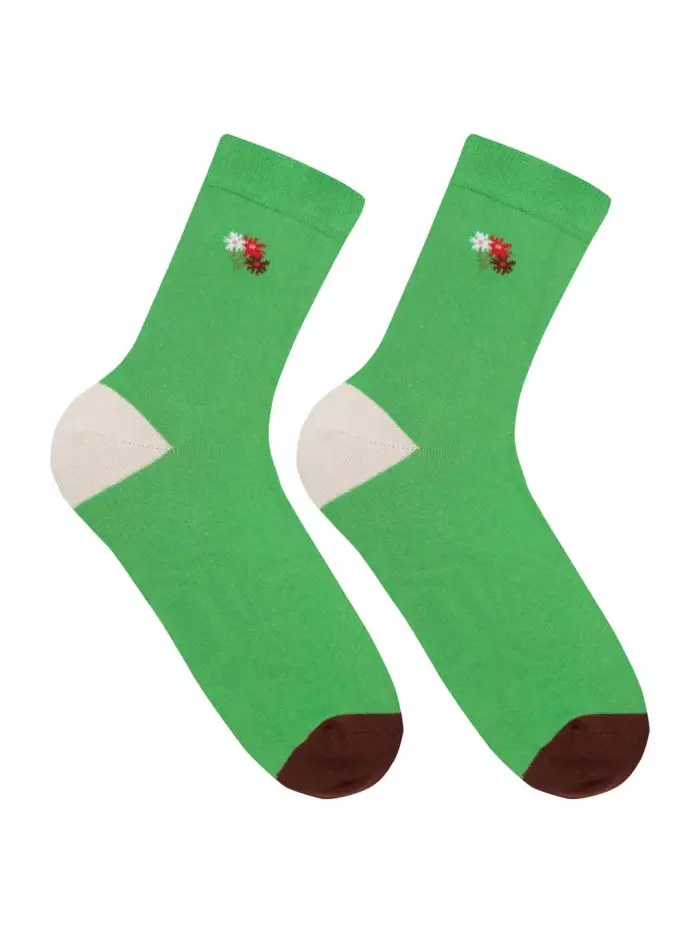 Lanius Socken Mit Stickerei (GOTS)