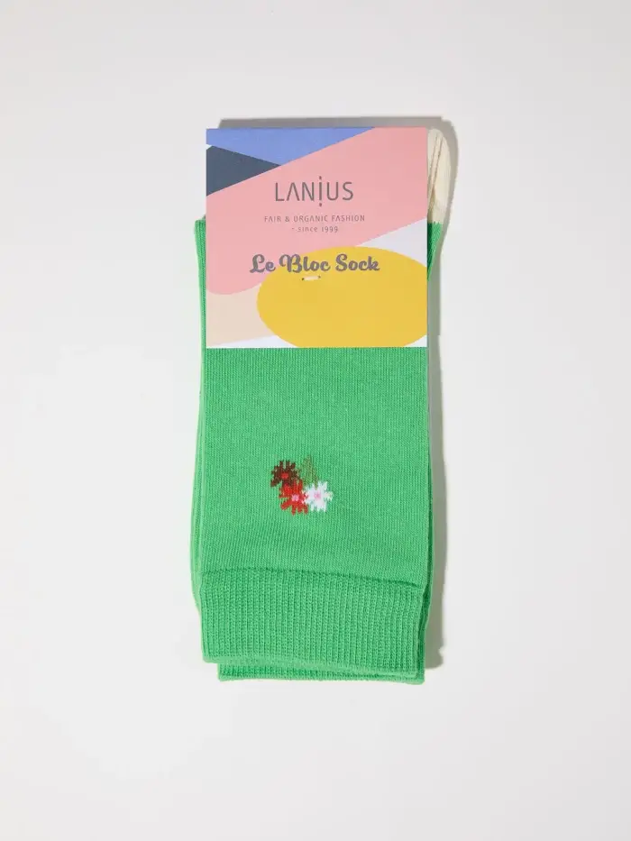 Lanius Socken mit Stickerei (GOTS)