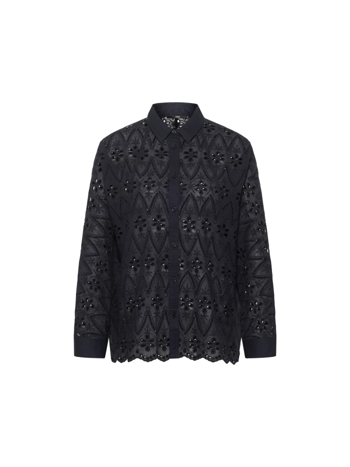 Lanius Spitzen-Hemdbluse