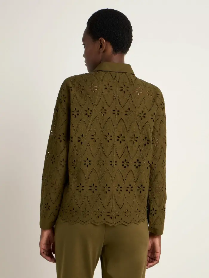 Lanius Spitzen-Hemdbluse