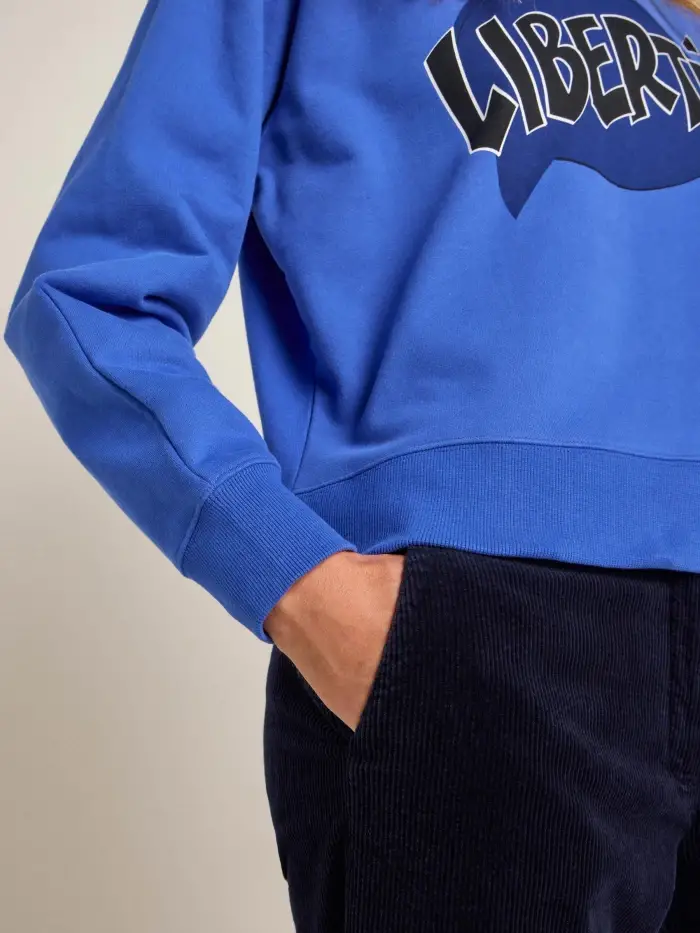 Lanius Statement Sweatshirt "LIBERTÉ" (GOTS)