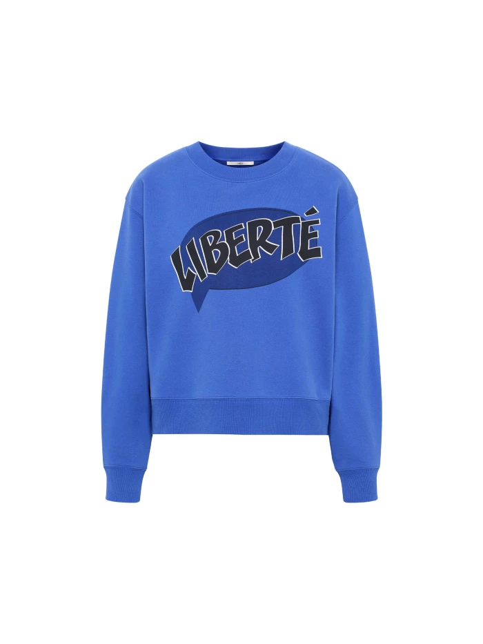 Lanius Statement Sweatshirt "LIBERTÉ" (GOTS)