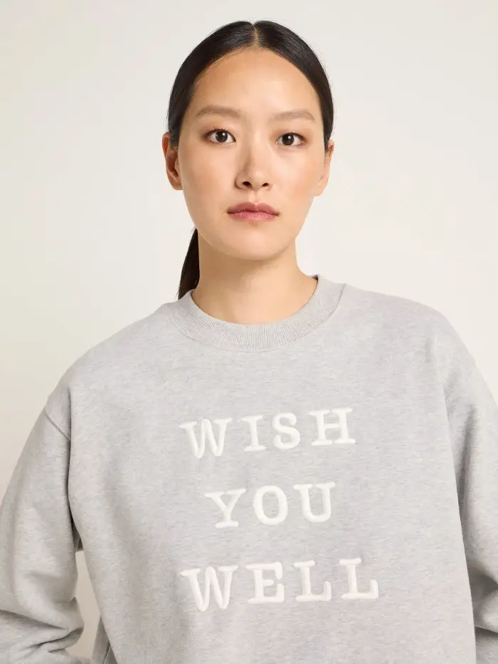 Lanius Statement Sweatshirt "wish You Well" (GOTS)