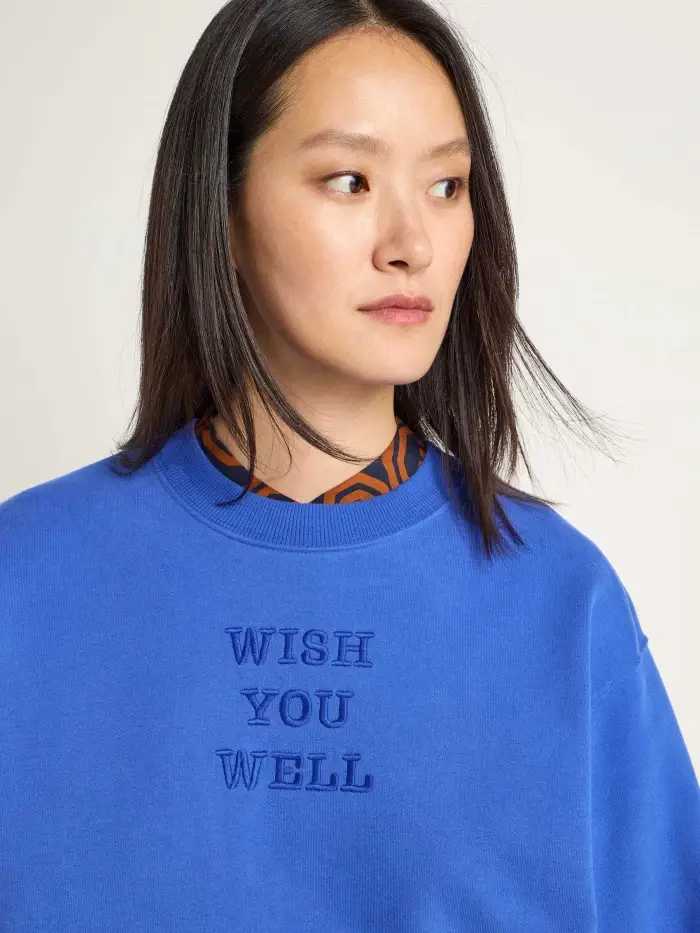 Lanius Statement Sweatshirt "wish You Well" (GOTS)