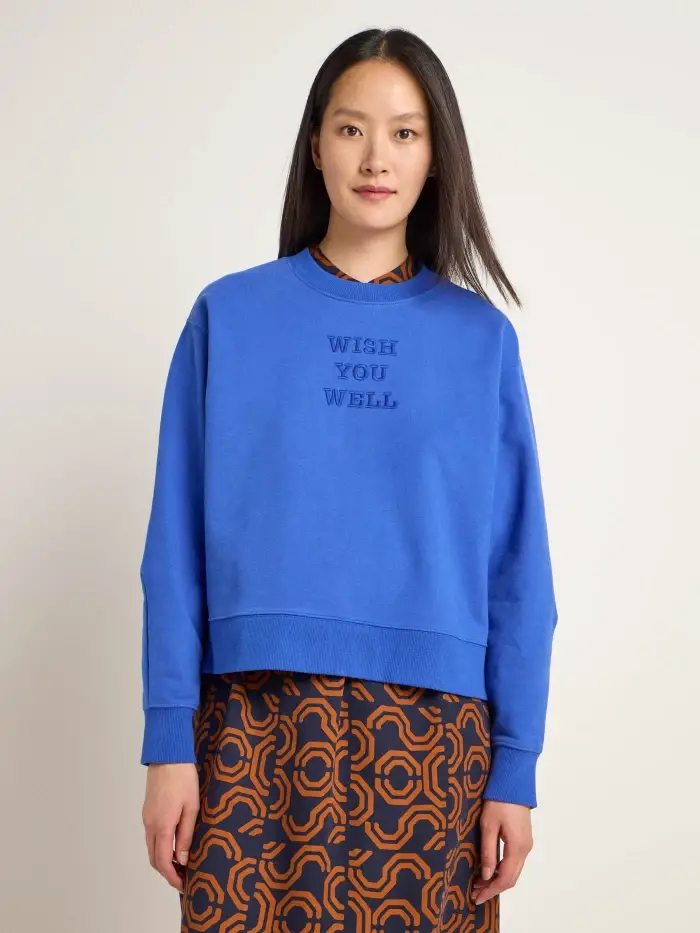 Lanius Statement Sweatshirt "wish you well" (GOTS)
