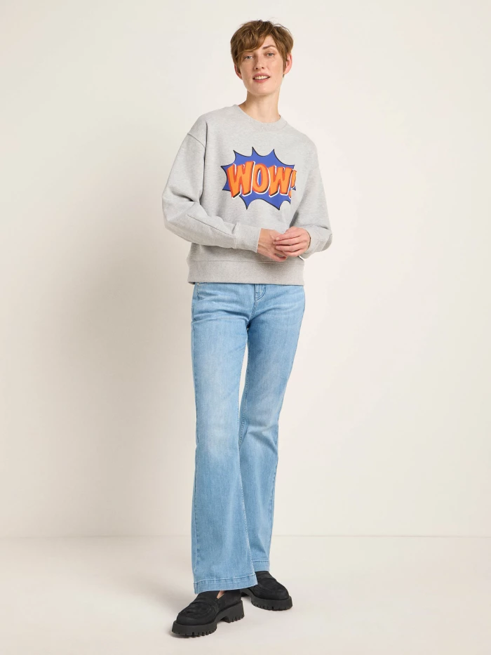 Lanius Statement Sweatshirt "WOW" (GOTS)