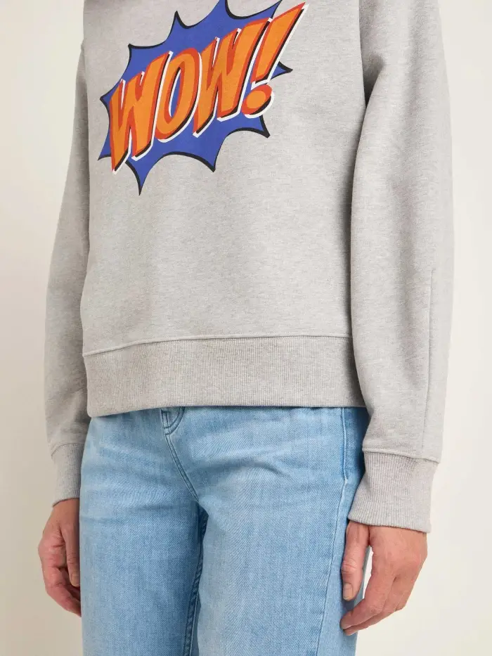 Lanius Statement Sweatshirt "WOW" (GOTS)