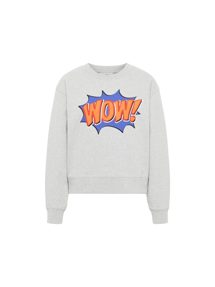 Lanius Statement Sweatshirt "WOW" (GOTS)