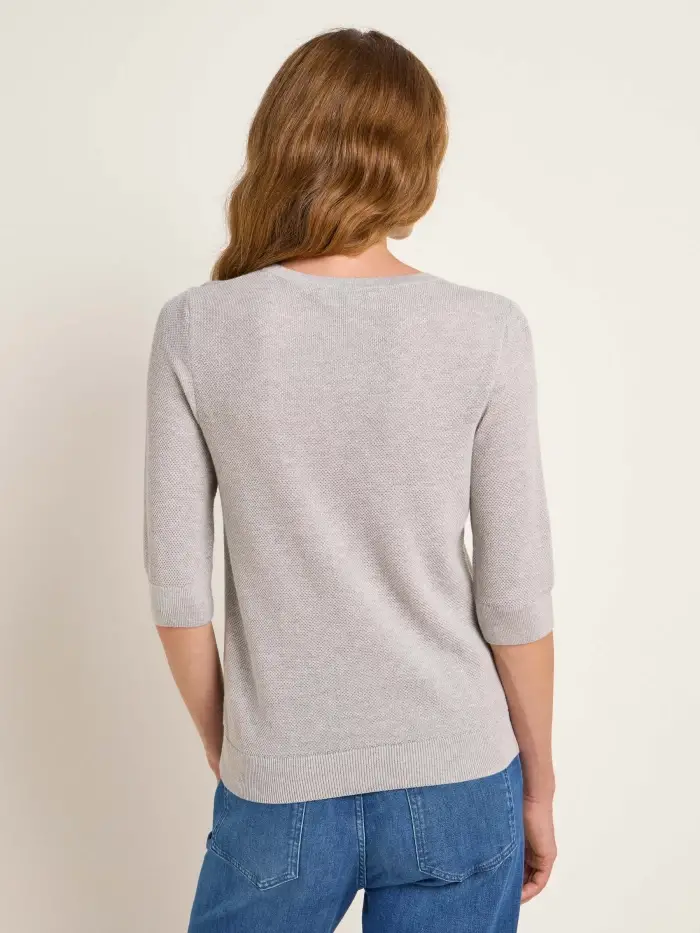 Lanius Struktur-Halbarmpullover (GOTS)