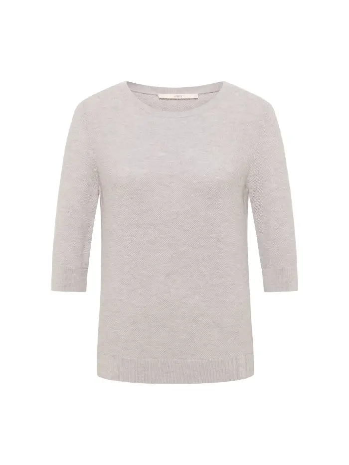 Lanius Struktur-Halbarmpullover (GOTS)