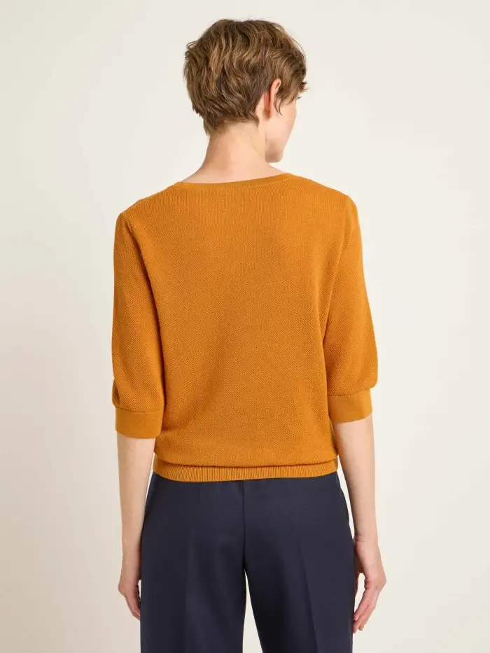 Lanius Struktur-Halbarmpullover (GOTS)