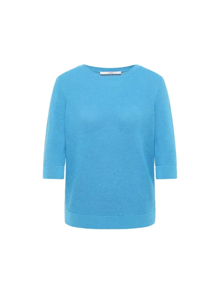 Lanius Struktur-Halbarmpullover (GOTS)