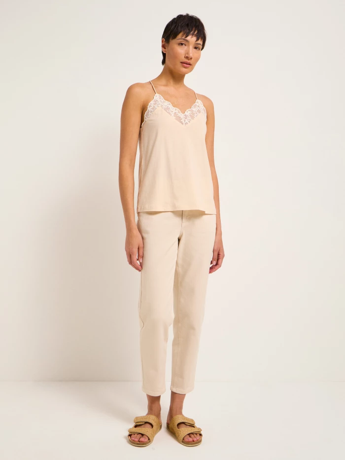 Lanius Top Mit Spitze (GOTS)