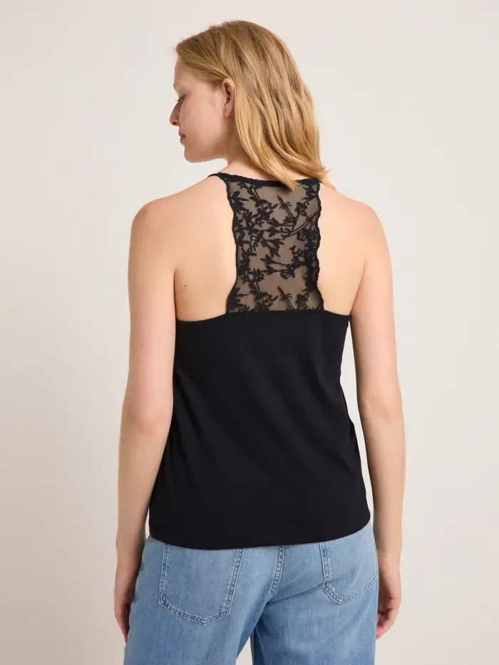 Lanius Top Mit Spitze (GOTS)