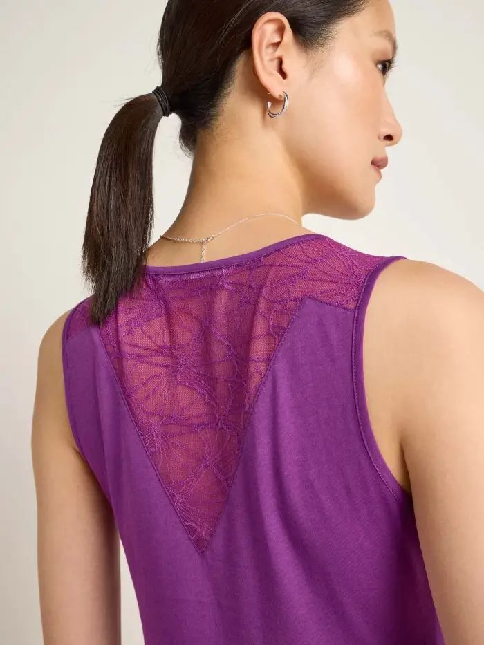 Lanius Top Mit Spitzeneinsatz (GOTS)