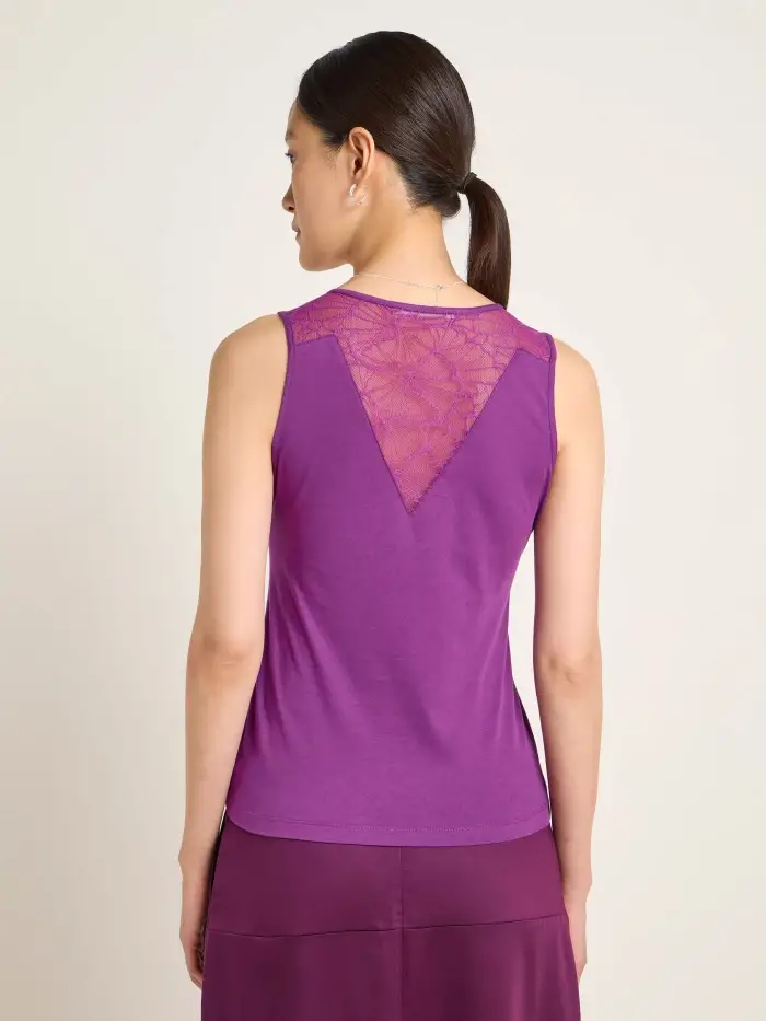 Lanius Top Mit Spitzeneinsatz (GOTS)