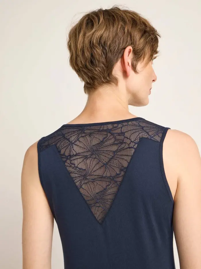 Lanius Top Mit Spitzeneinsatz (GOTS)