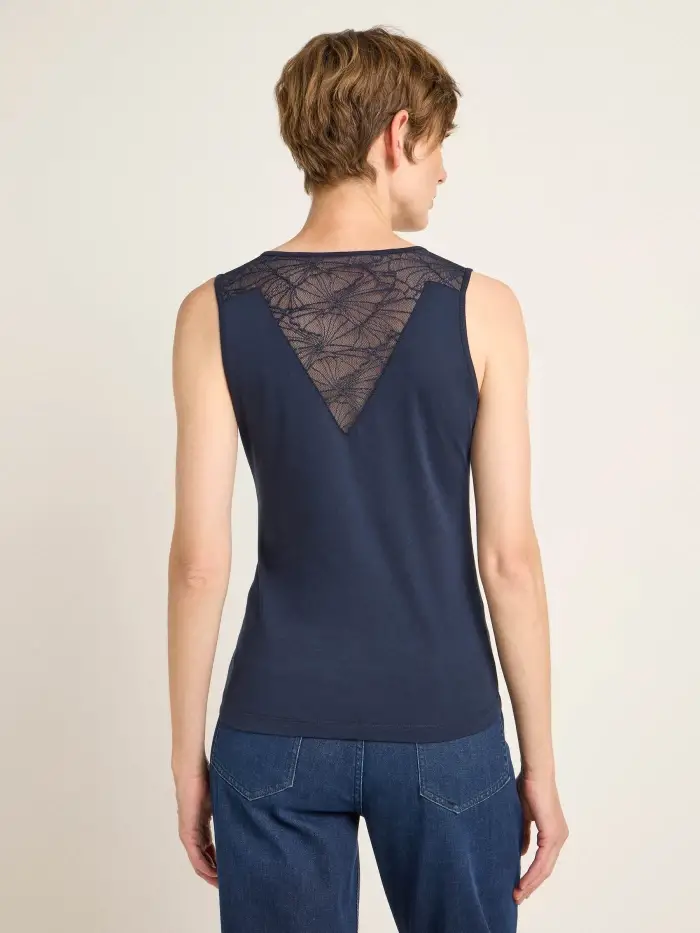 Lanius Top Mit Spitzeneinsatz (GOTS)