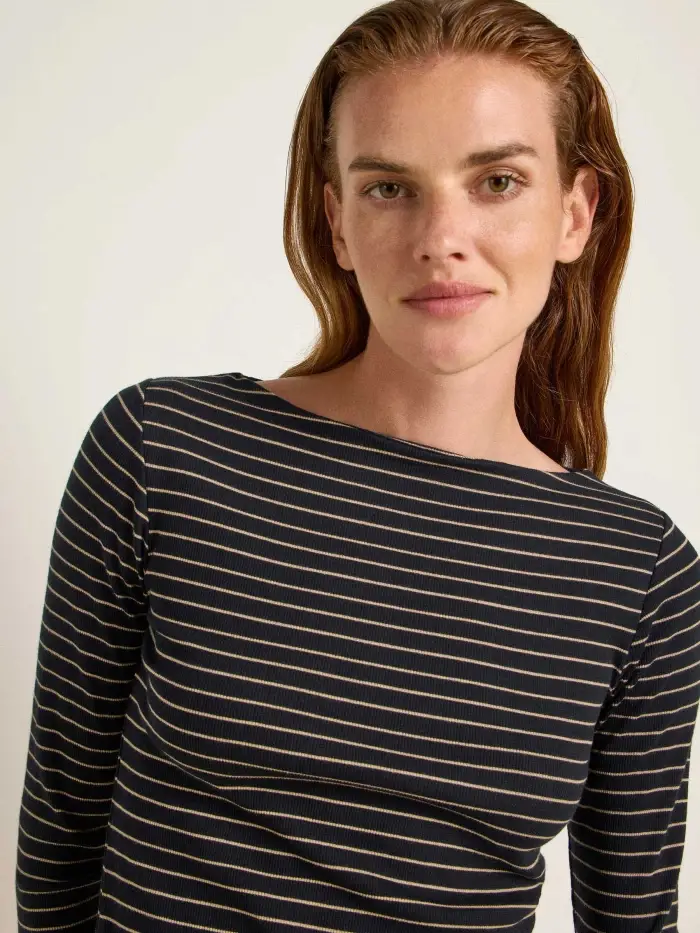 Lanius U-Boot Shirt Mit Streifen (GOTS)