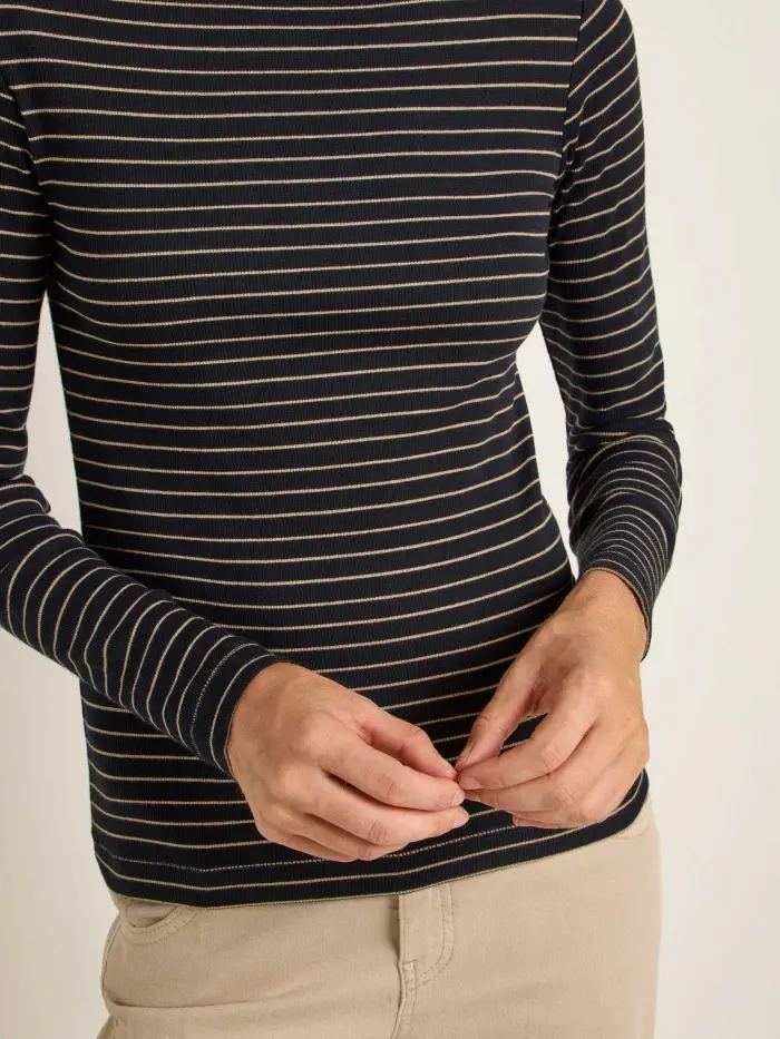 Lanius U-Boot Shirt Mit Streifen (GOTS)