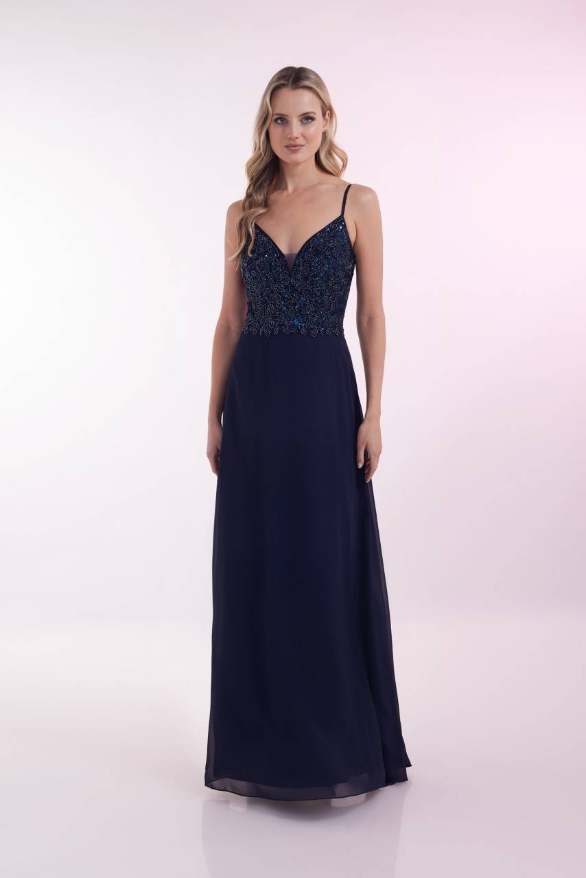 Laona GARDENIA DRESS Besticktes Maxikleid mit V-Ausschnitt