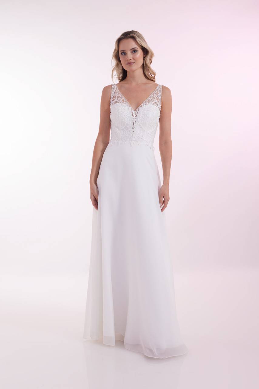 Laona OPULENT SPIRIT DRESS Besticktes Maxikleid mit V-Ausschnitt vorne und hinten