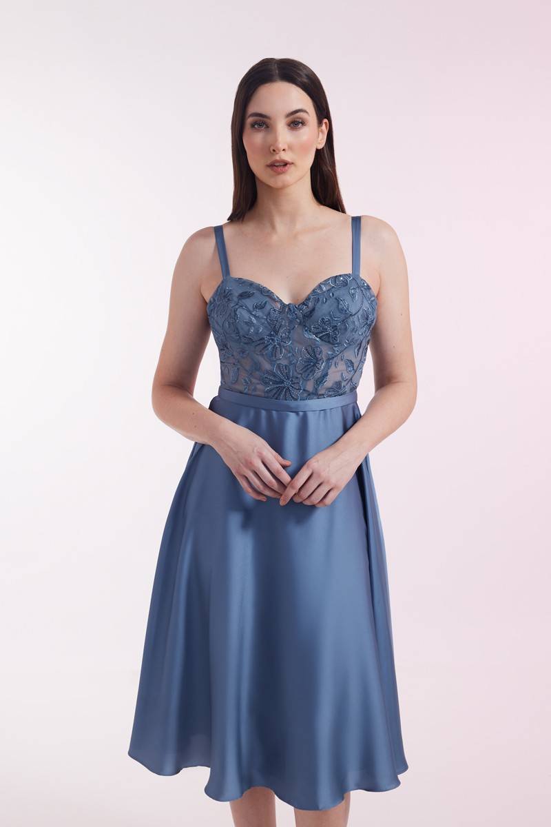 Laona PORTRAIT OF A LADY DRESS Besticktes Midikleid Aus Satin