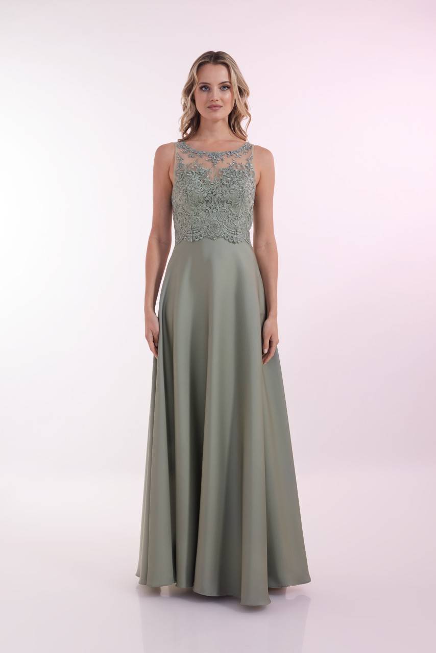 Laona SLEEK PRINCESS DRESS Besticktes Maxikleid aus Satin